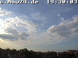 Der Himmel über Mannheim um 19:30 Uhr
